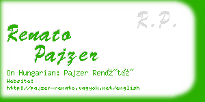 renato pajzer business card